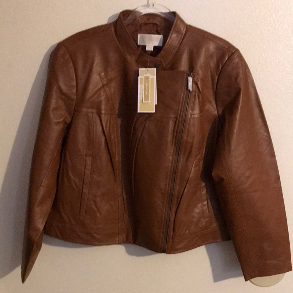Michael Kors Tan Leather Jacket